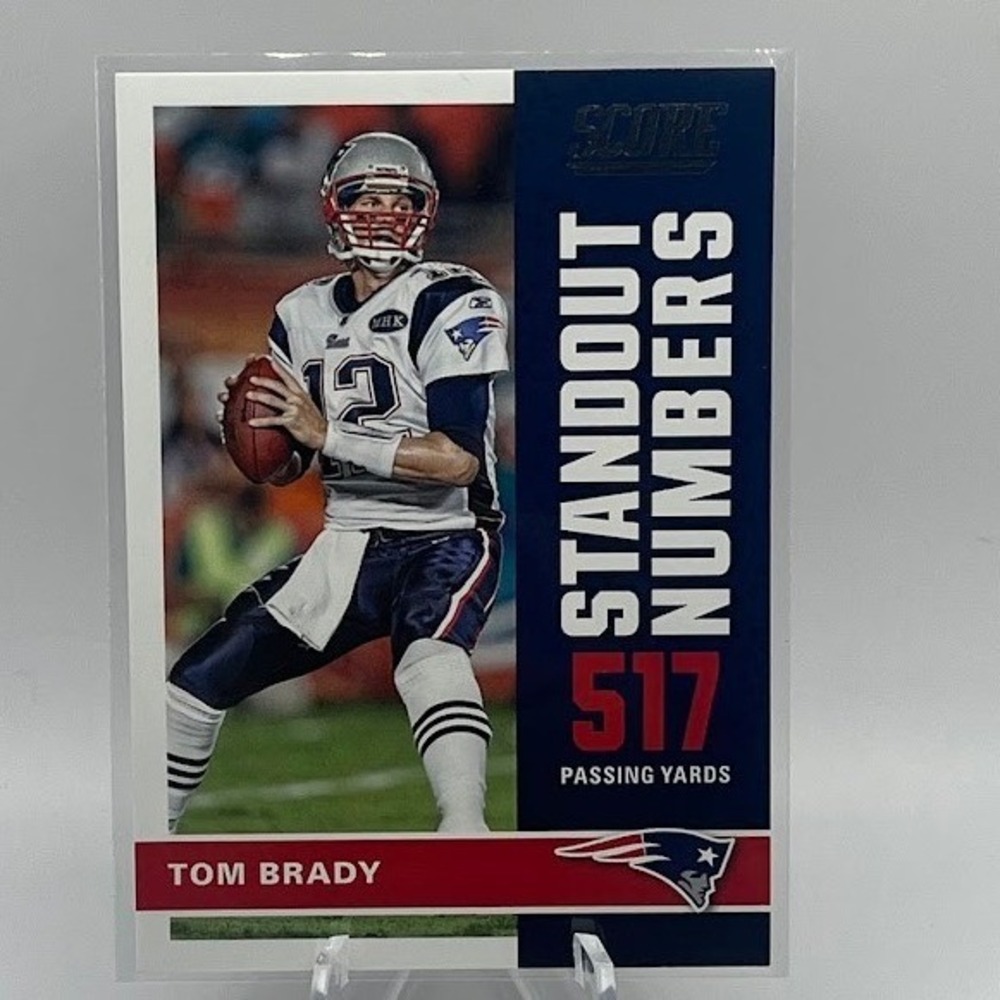 Tom Brady Standout Numbers 2017 Panini Score 5 NFL New England Patriots